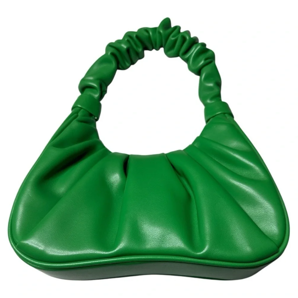 JW PEI Gabbi Green Ruched Vegan Hobo Bag